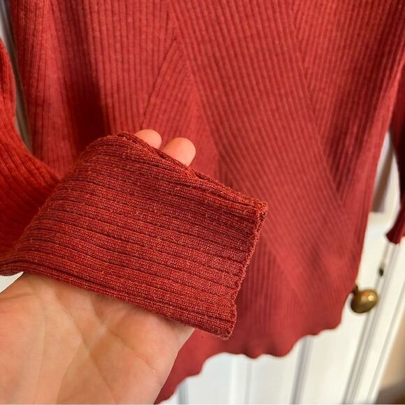 Lane Bryant cowl neck red/orange sweater - Picture 3 of 7
